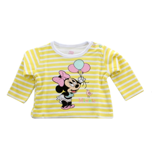 Camiseta de Manga Larga Minnie Mouse Lets Globes Bebé