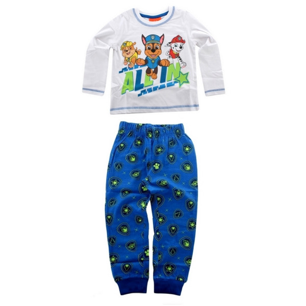 Pijama Invierno Patrulla Canina Niño Azul Claro All In