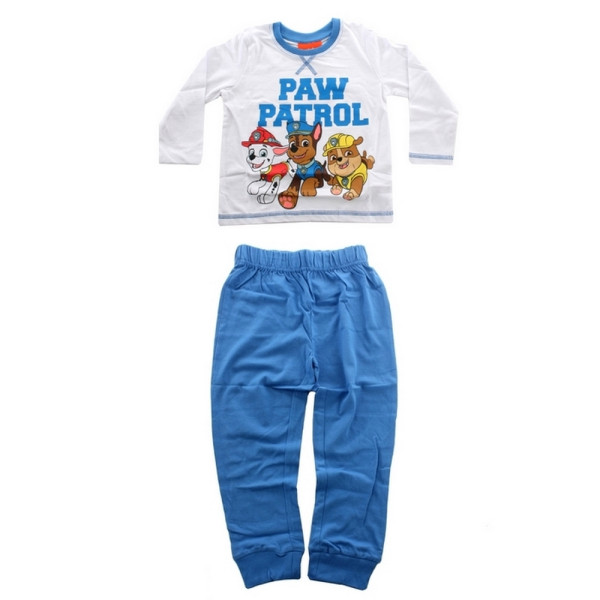Pijama Invierno Patrulla Canina Niño Blanco