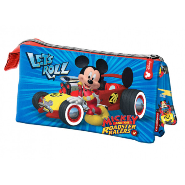 Estuche Portatodo Triple Mickey Mouse Racers