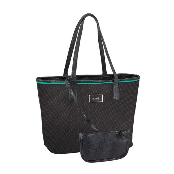 Bolso de Mano Moos Capsula Negro con Cartera