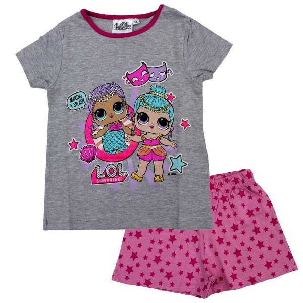 Pijama Verano LOL Surprise Niña Gris
