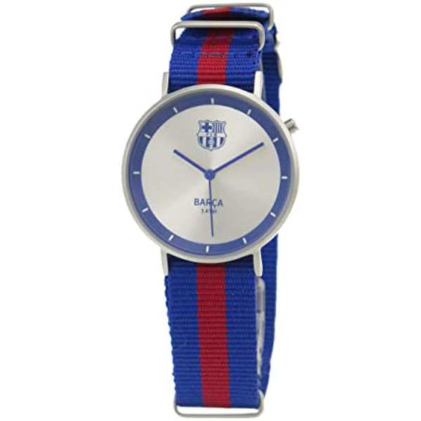 Reloj de Pulsera FC Barcelona Nylon A Rayas Adulto