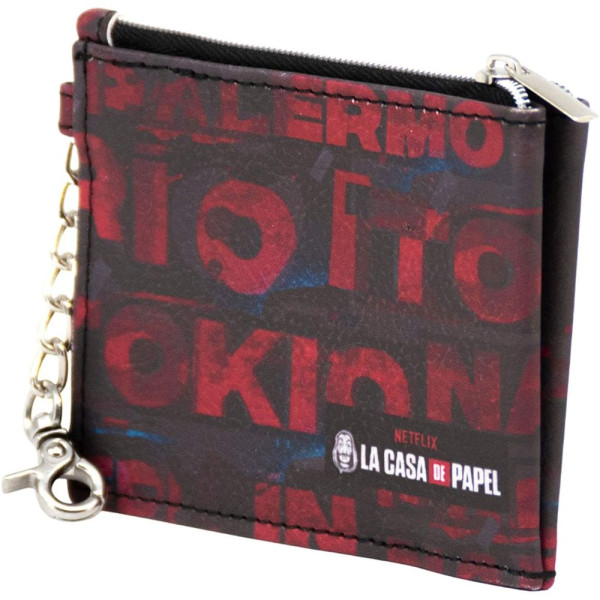 Monedero Tarjetero La Casa de Papel con Cadena