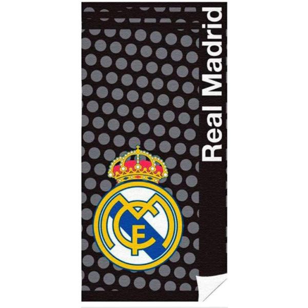 Toalla De Algodón Real Madrid Negra 150X75