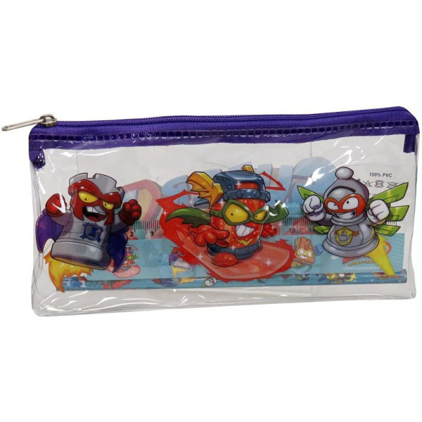 Estuche Portatodo Transparente con Material Superthings