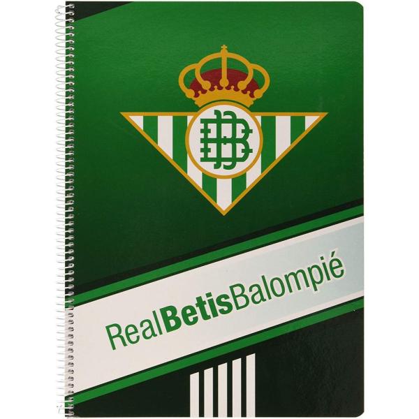 Cuaderno Real Betis A4 Con Hojas Cuadriculadas
