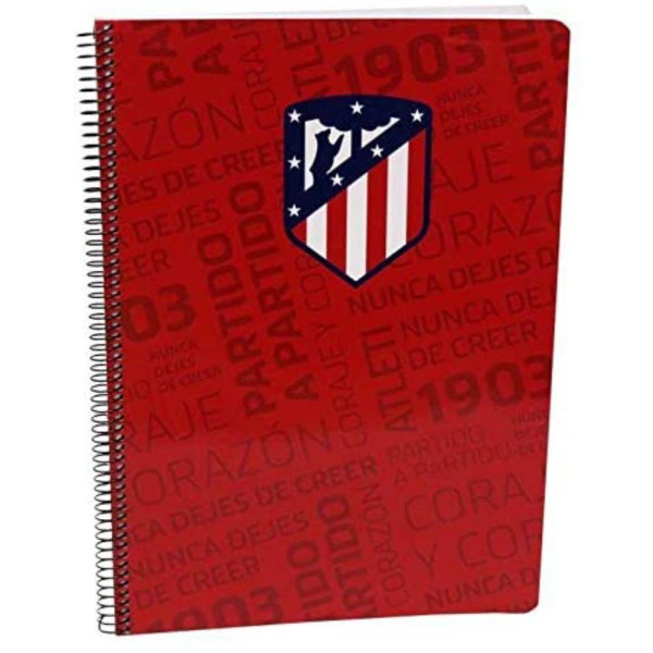 Cuaderno Real Atlético de Madrid 1903 A4 con Hojas Cuadriculadas
