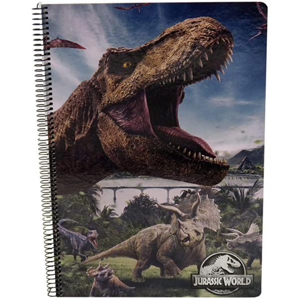 Cuaderno Jurassic World A4 Con Hojas Cuadriculadas