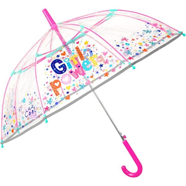 Paraguas Transparente Perletti Cool Kids Girl Power