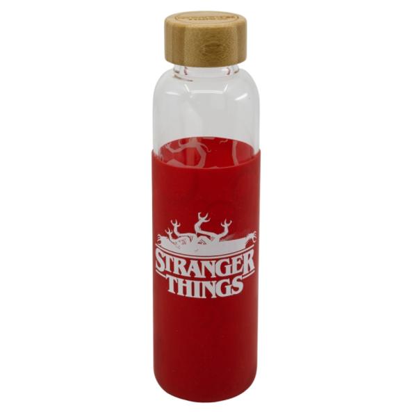 Botella De Cristal Con Funda De Silicona Stranger Things 585 ML