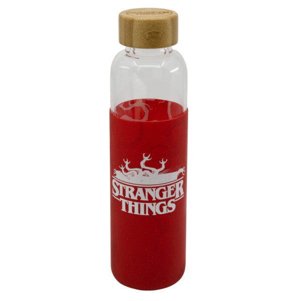 Botella de Cristal con Funda de Silicona Stranger Things 585 ML