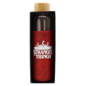 Botella de Cristal con Funda de Silicona Stranger Things 585 ML