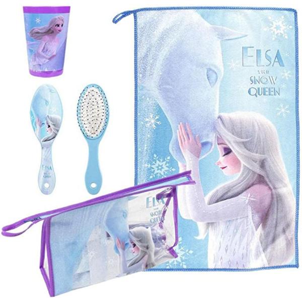 Set De Baño Con Neceser Frozen Transparente