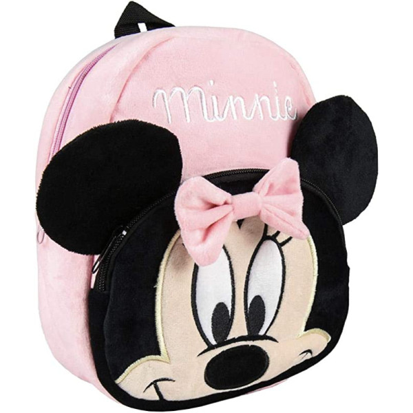 Mochila Minnie Mouse 3D Rosa de Peluche