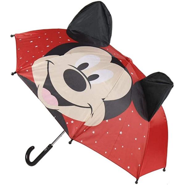 Paraguas Mickey Mouse Rojo 3D