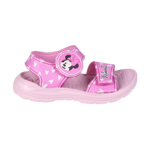 Sandalias Minnie Mouse Niña Goma Rosas Corazones