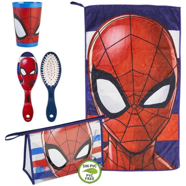 Set De Baño Con Neceser Spiderman Face