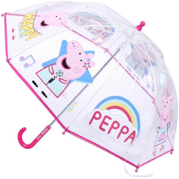 Paraguas Transparente Peppa Pig Happy