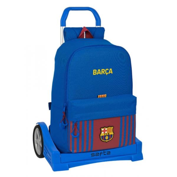Mochila Trolley con Ruedas Evolution FC Barcelona Azul