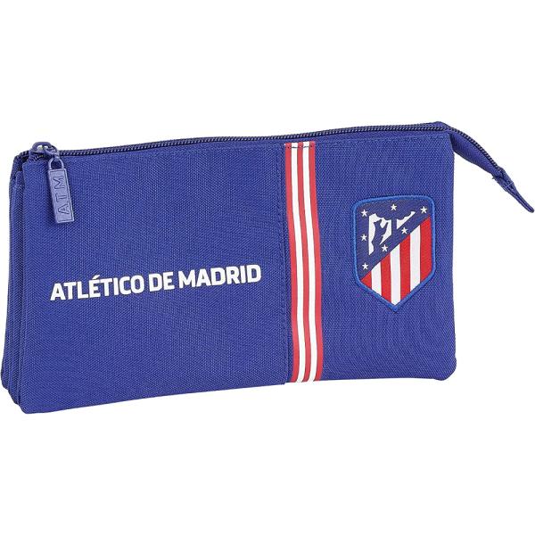 Estuche Portatodo Triple Atlético De Madrid In Blue