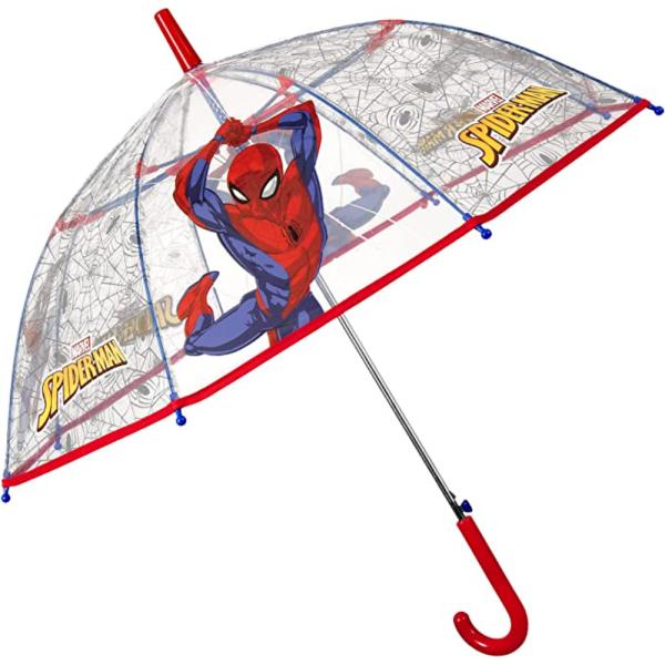 Paraguas Perletti Transparente Spiderman Jump