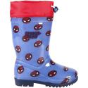 Botas De Agua Spiderman Azules Estampadas