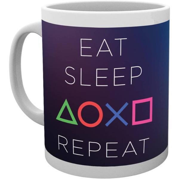 Taza de Cerámica PlayStation Eat Sleep Repeat 300 ML
