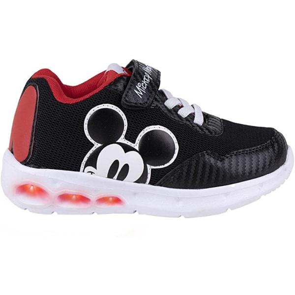 Zapatillas Deportivas con Luces Mickey Mouse Niño Negras