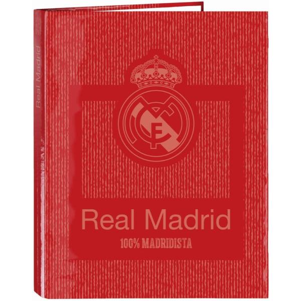 Carpeta De 4 Anillas Real Madrid Rojo A4