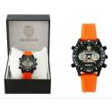 Reloj De Pulsera Cronógrafo Valencia CF Azul Naranja Adulto