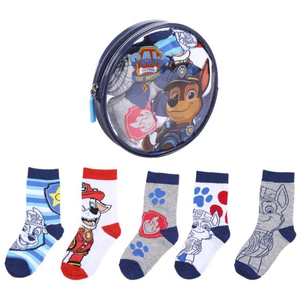 Pack 5 Calcetines Patrulla Canina The Movie Chase Con Neceser