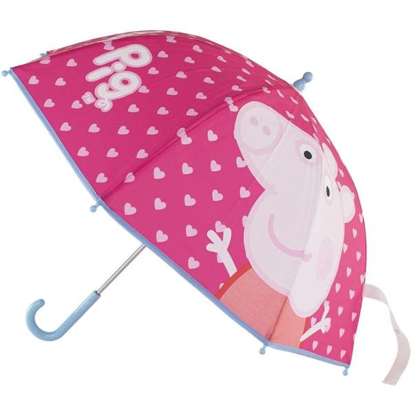 Paraguas Peppa Pig Fucsia Corazones