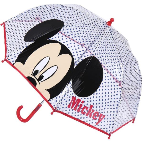 Paraguas Transparente Mickey Mouse Lunares