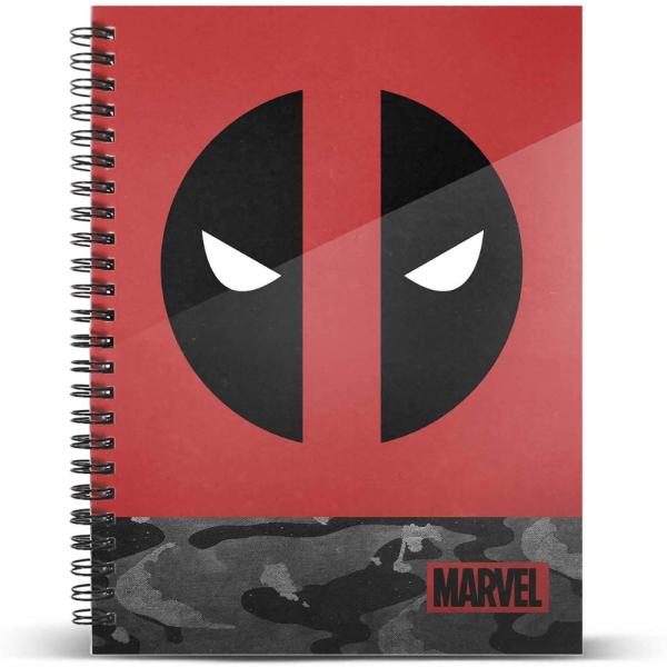 Cuaderno Marvel Dead Pool a5 rayas