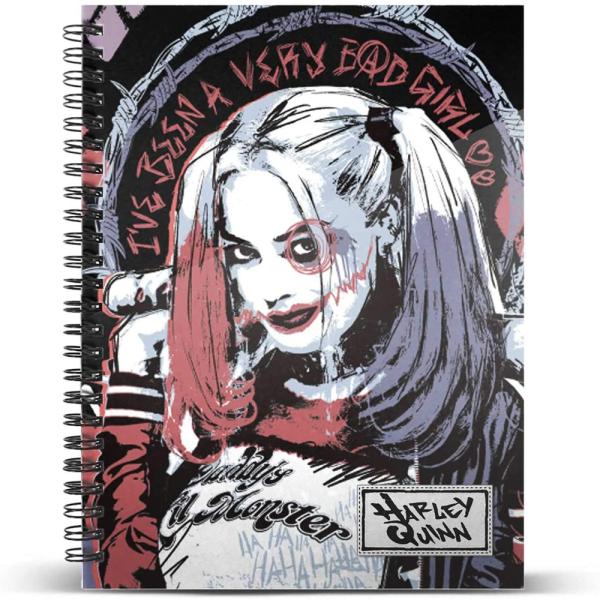 Cuaderno Harley Quinn Crazy A5 Con Hojas Cuadriculadas