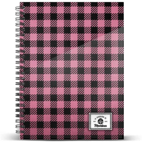 Cuaderno La Diversión De Martina Pink A4 Con Hojas Cuadriculadas