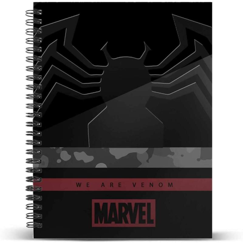 Cuaderno Marvel Venom a5 cuadros