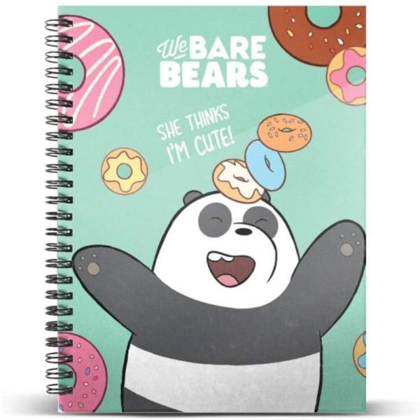 Cuaderno We Bare Bears Green Happy A4 Con Hojas Cuadriculadas