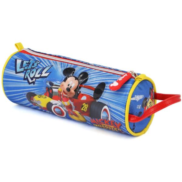 Estuche Portatodo Cilíndrico Mickey Mouse Racers