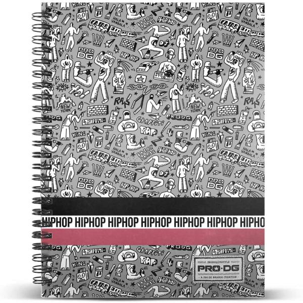 Cuaderno Prodg Hip Hop A4 Con Hojas Cuadriculadas