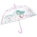 Paraguas Transparente Perletti Cool Kids Sirenita