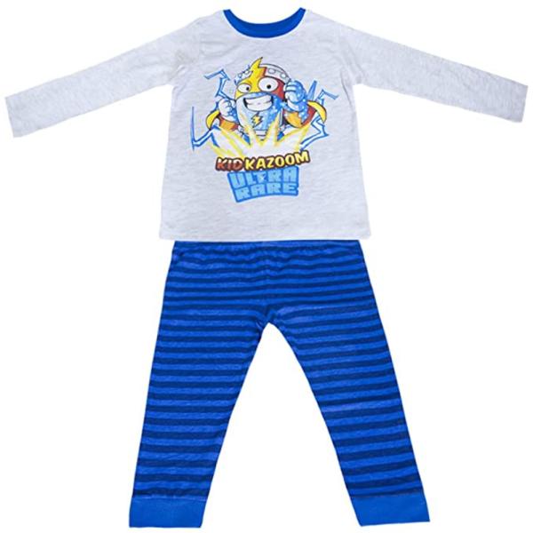 Pijama Invierno Superzings Niño Azul Rayas