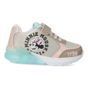 Zapatillas Deportivas con Luces Minnie Mouse 1928 Beige y Rosa Niña