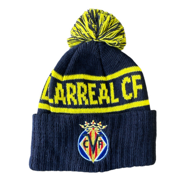 Gorro con Pompón Villarreal CF Azul Marino Niño