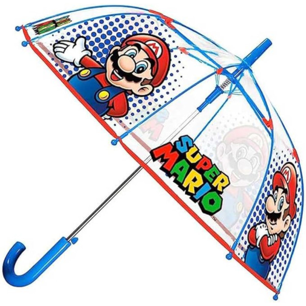 Paraguas Perletti Transparente Super Mario
