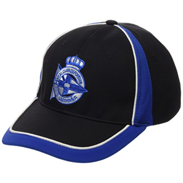 Gorra Deportivo de La Coruña Negra Bordada Adulto