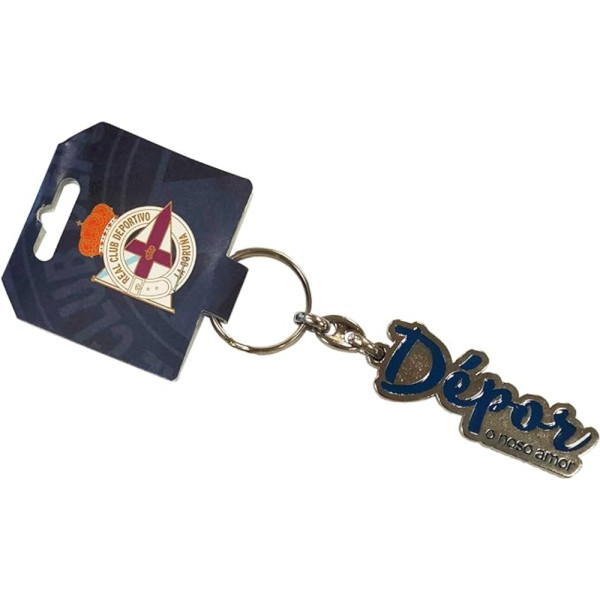 Llavero de Metal Deportivo de La Coruña Manuscrito