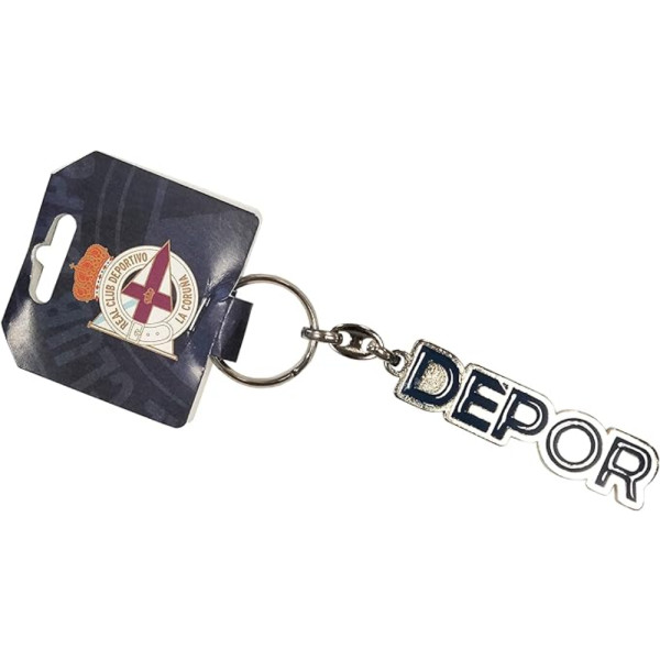 Llavero de Metal Deportivo de La Coruña Letras