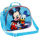 Bolsa Portaalimentos 3D con Correa Bandolera Mickey Mouse Cheerful